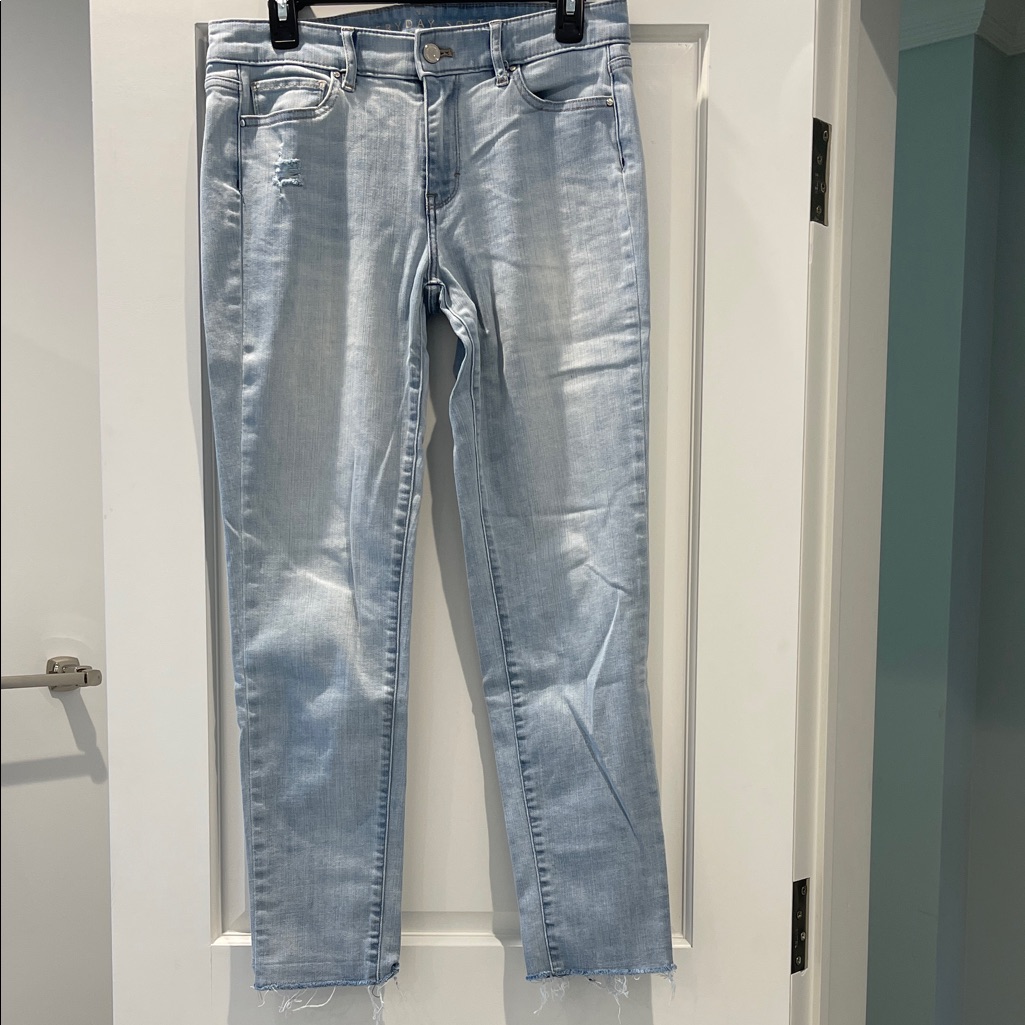White House Black Market Light Blue Mid Rise Girlfriend Jeans
